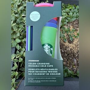 Starbucks Sunlight-Activated Cold Cups - Green, Blue, Purple, Pink